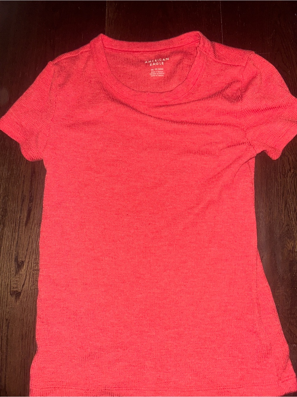 American Eagle Outfitters Coral Crewneck Short Sleeve Tee